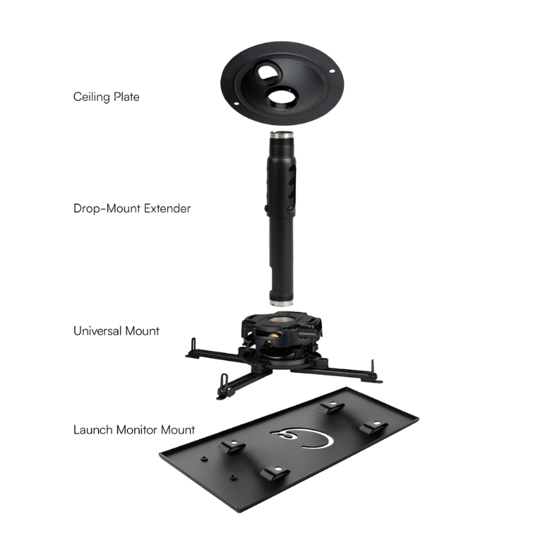 Carl's Place Launch Monitor Ceiling Drop-Mount Kit