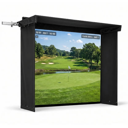 The SportScreen Vanish LITE Hybrid-Retractable Golf Enclosure The SportScreen