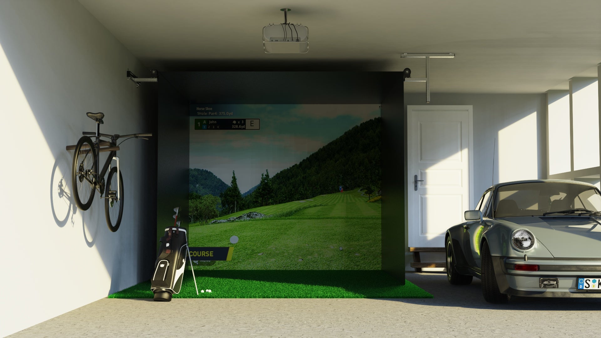 The SportScreen Vanish Series Retractable Golf Enclosure The SportScreen