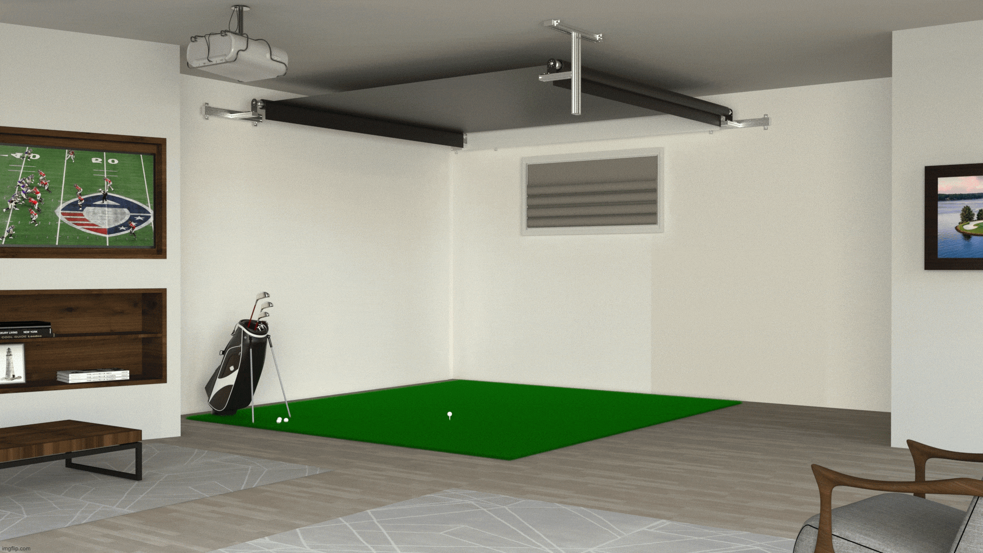 The SportScreen Vanish Series Retractable Golf Enclosure The SportScreen